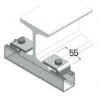 H beam clamp to strut
