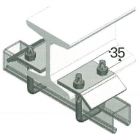 U bolt adjustable strut clamp
