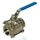 Stainless steel 3-piece ball valve