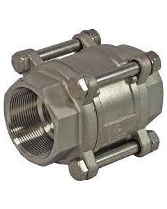 SS 3 piece spring check valve